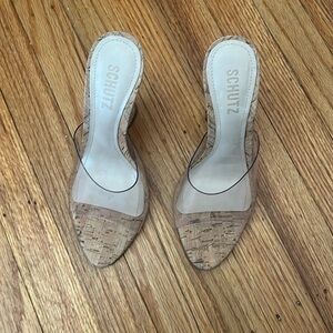 Brand new wedge heels - size 7 clear